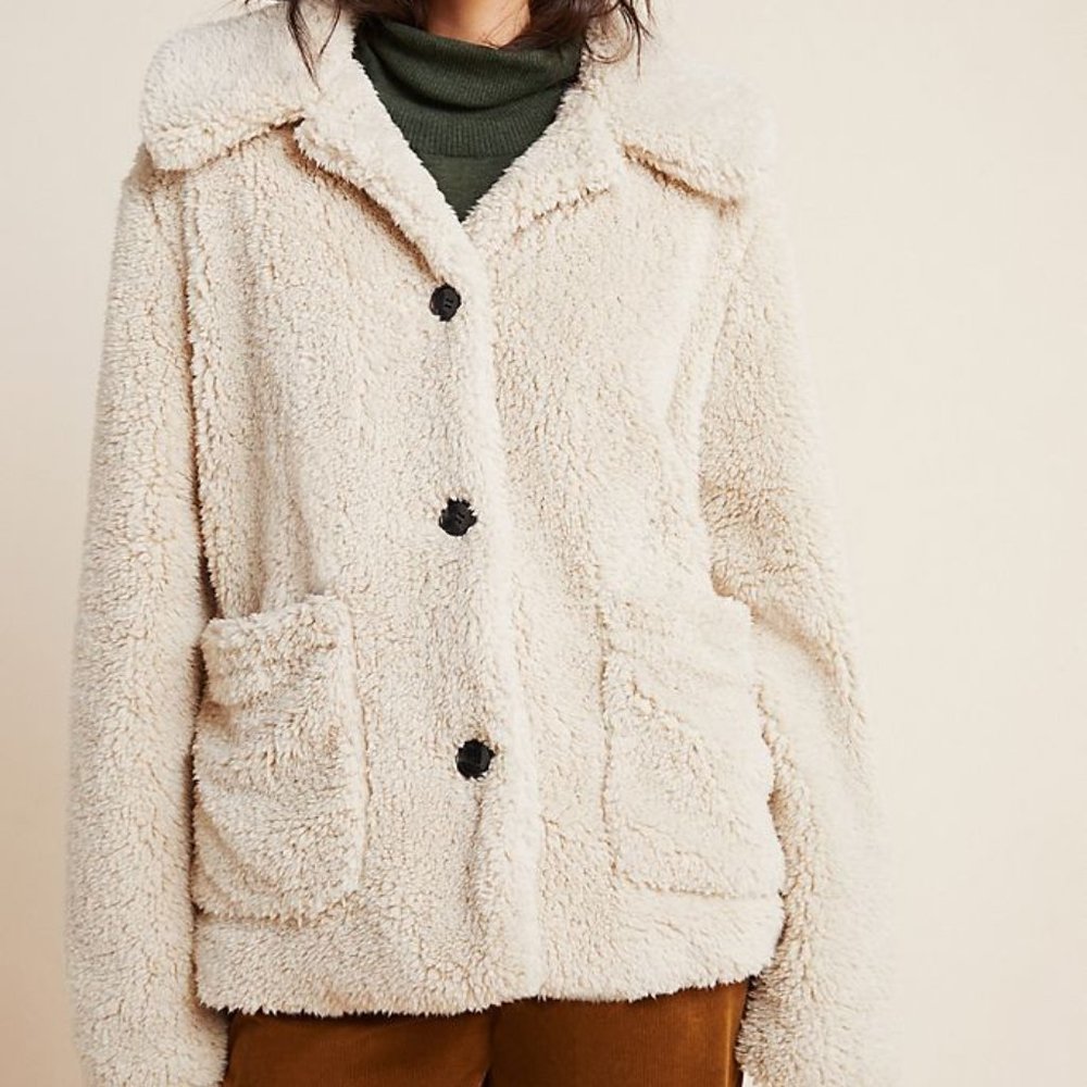 NWT Anthropologie Raquel Teddy Coat - Picture 3 of 6